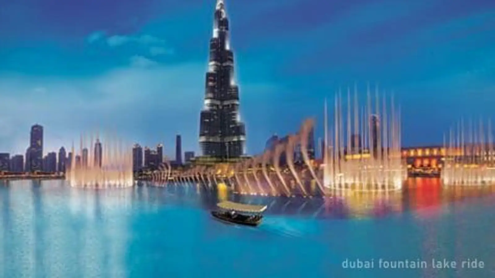 Dubai Fountain Lake Ride: Abra Boat Tickets from $20 — photo from the booking listing, Burj Khalifa, Dubai